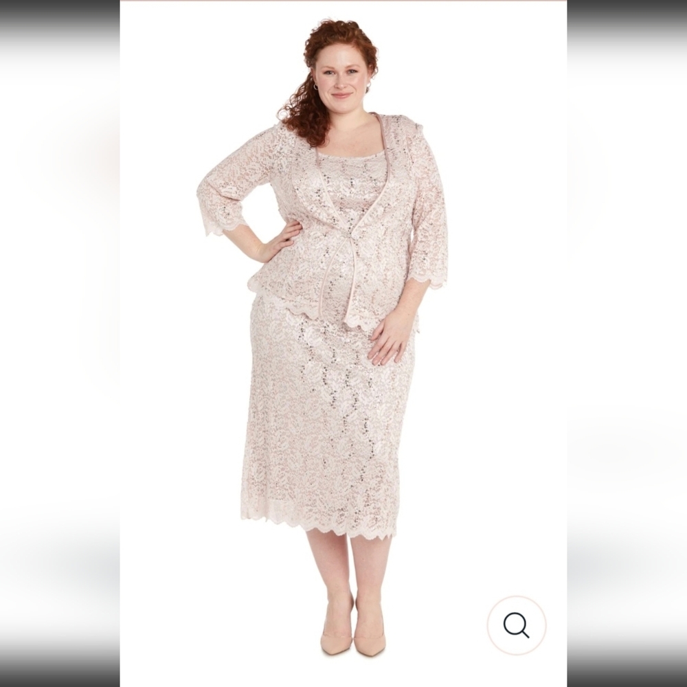 R&M Richards Plus Size Floor Length Evening Gown - image 1